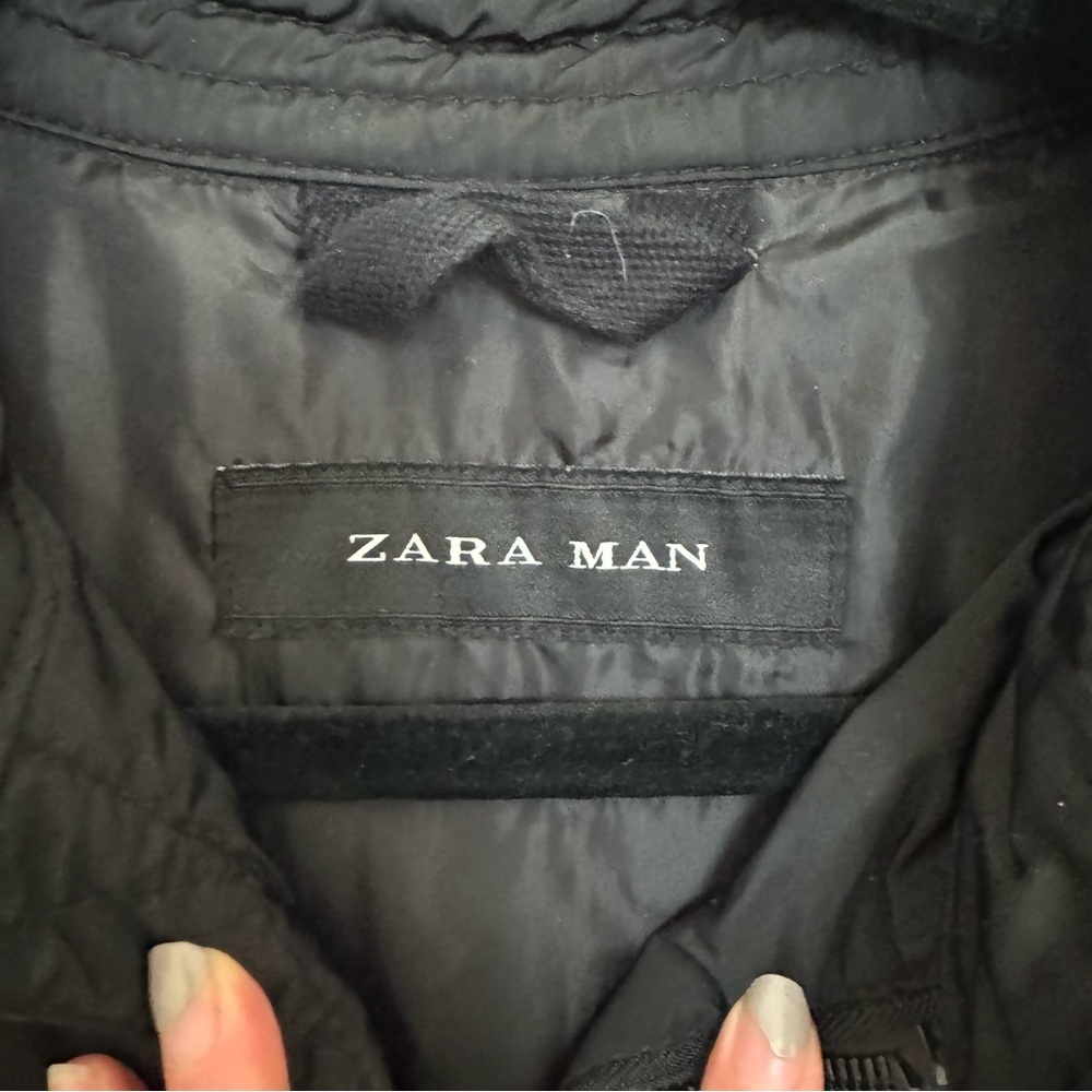 Zara Men Basic Lightweight Windbreaker Black Bomb… - image 2
